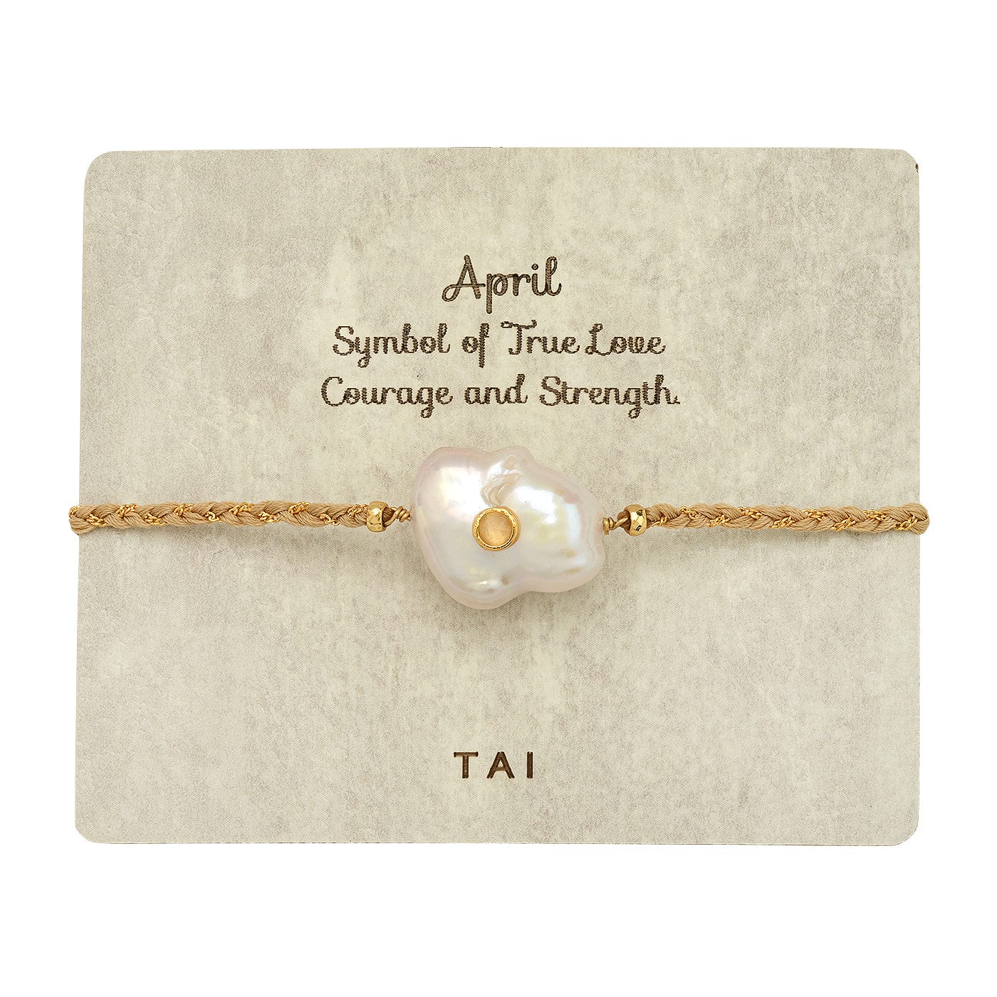 TAI JEWELRY Bracelet April Birthstone Baroque Pearl Bracelet