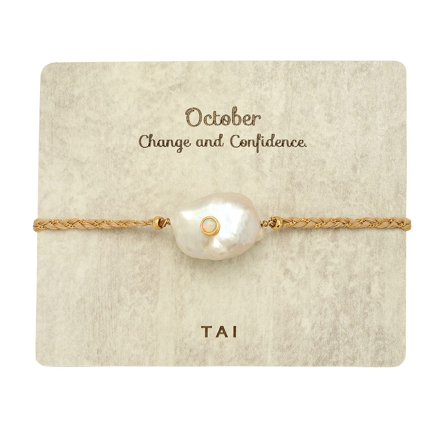 TAI JEWELRY Bracelet October Birthstone Baroque Pearl Bracelet