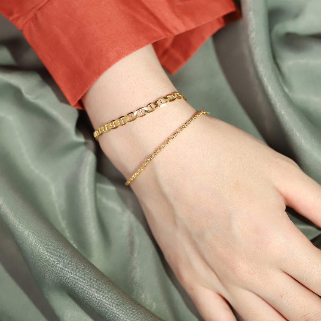 TAI JEWELRY Bracelet Gold Vermeil Mariner Link Chain Bracelet