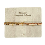 TAI JEWELRY Bracelet Handmade Pull Tie Birthstone Bracelets | Set Of 3