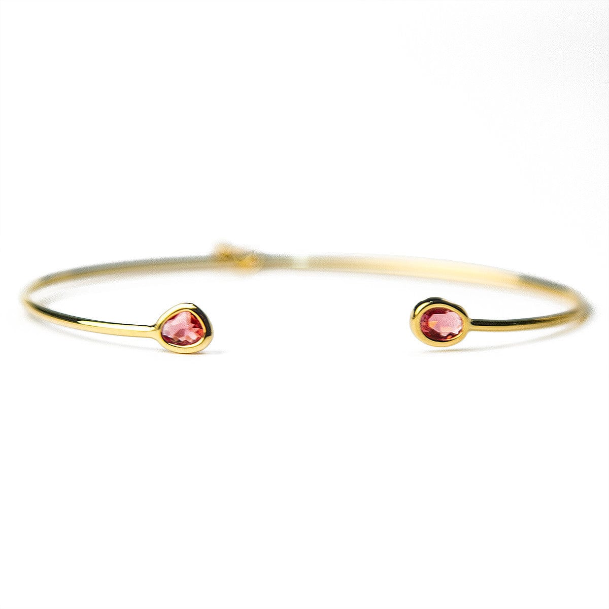 TAI JEWELRY Bracelet GOLD- RUBY Mini Glass Cuff Bracelet