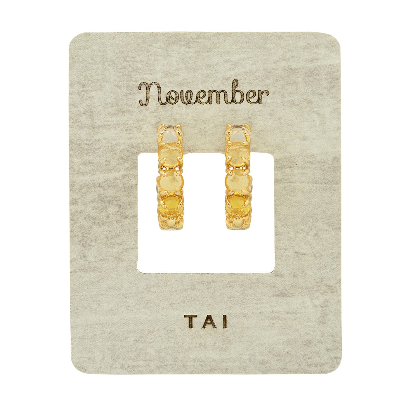 TAI JEWELRY Earrings November Birthstone Huggies