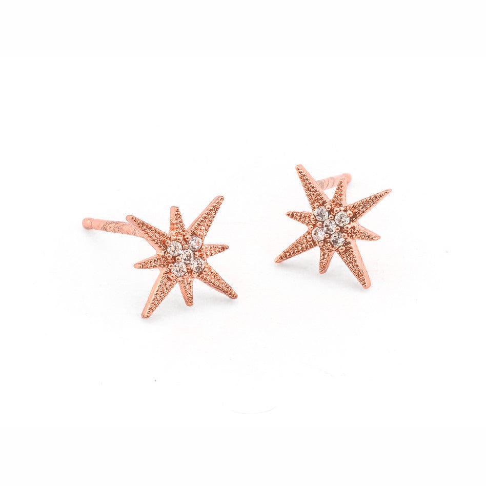 TAI JEWELRY Earrings Rose Gold Starburst Earrings