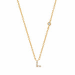 TAI JEWELRY Necklace Gold / L CZ Initial Necklace