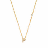TAI JEWELRY Necklace Gold / P CZ Initial Necklace
