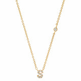 TAI JEWELRY Necklace Gold / S CZ Initial Necklace