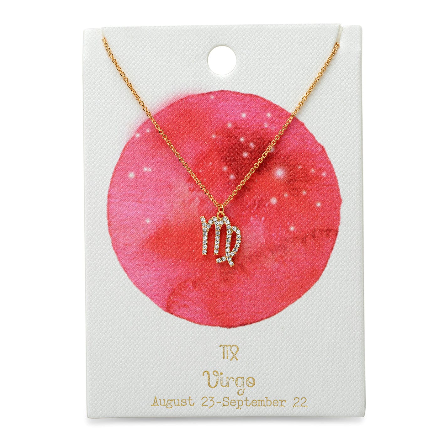 TAI JEWELRY Necklace Virgo Pave CZ Zodiac Symbol Pendant Necklace