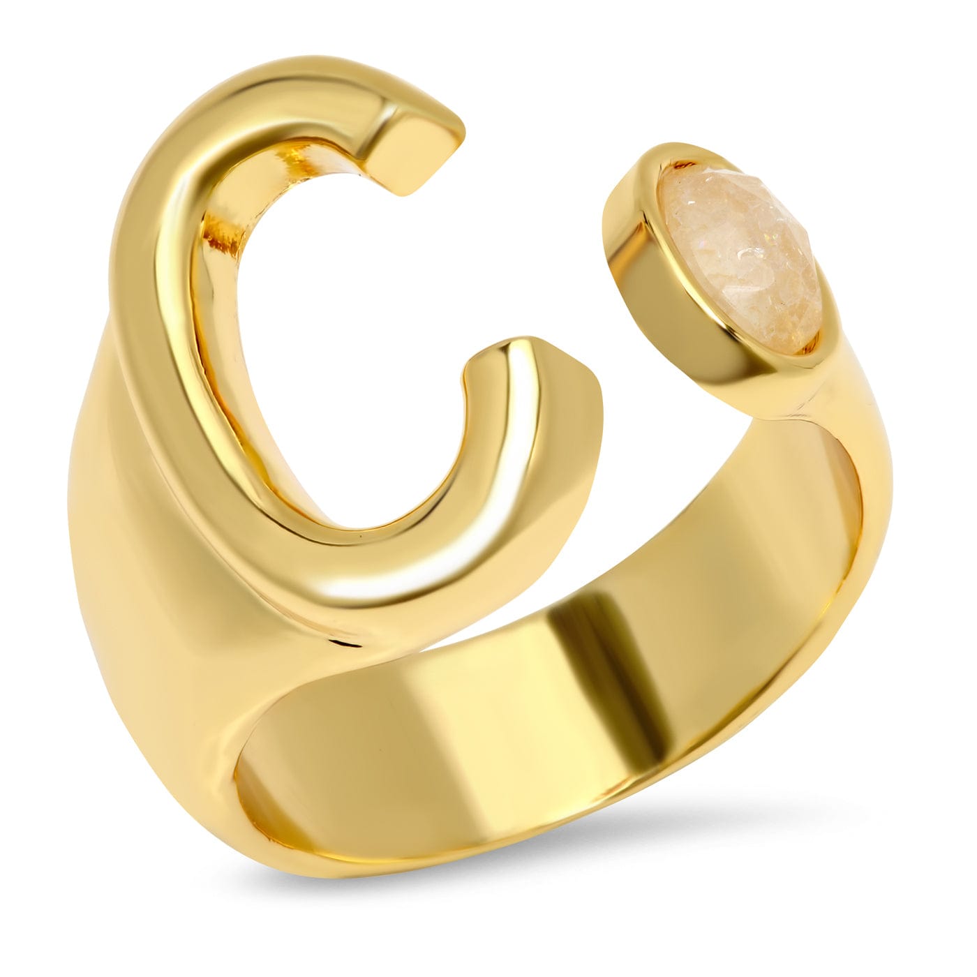 TAI JEWELRY Rings C Initial Wrap Ring