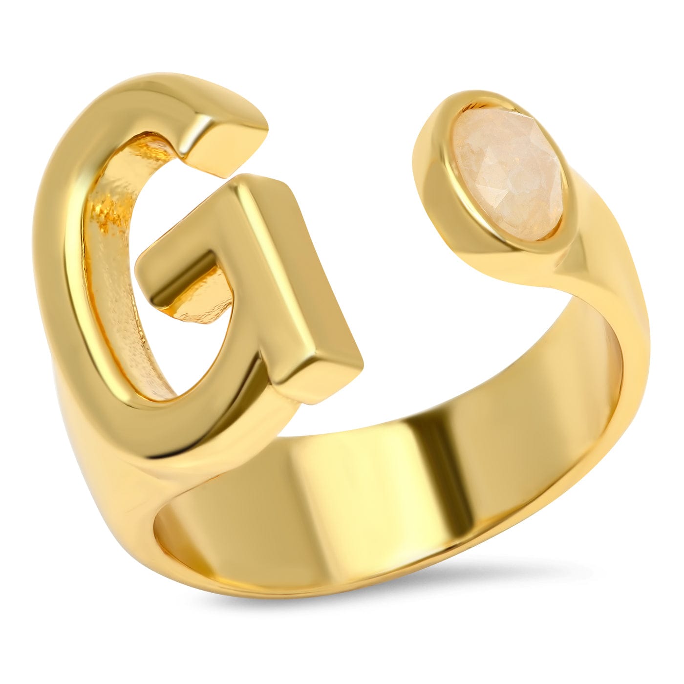 TAI JEWELRY Rings G Initial Wrap Ring