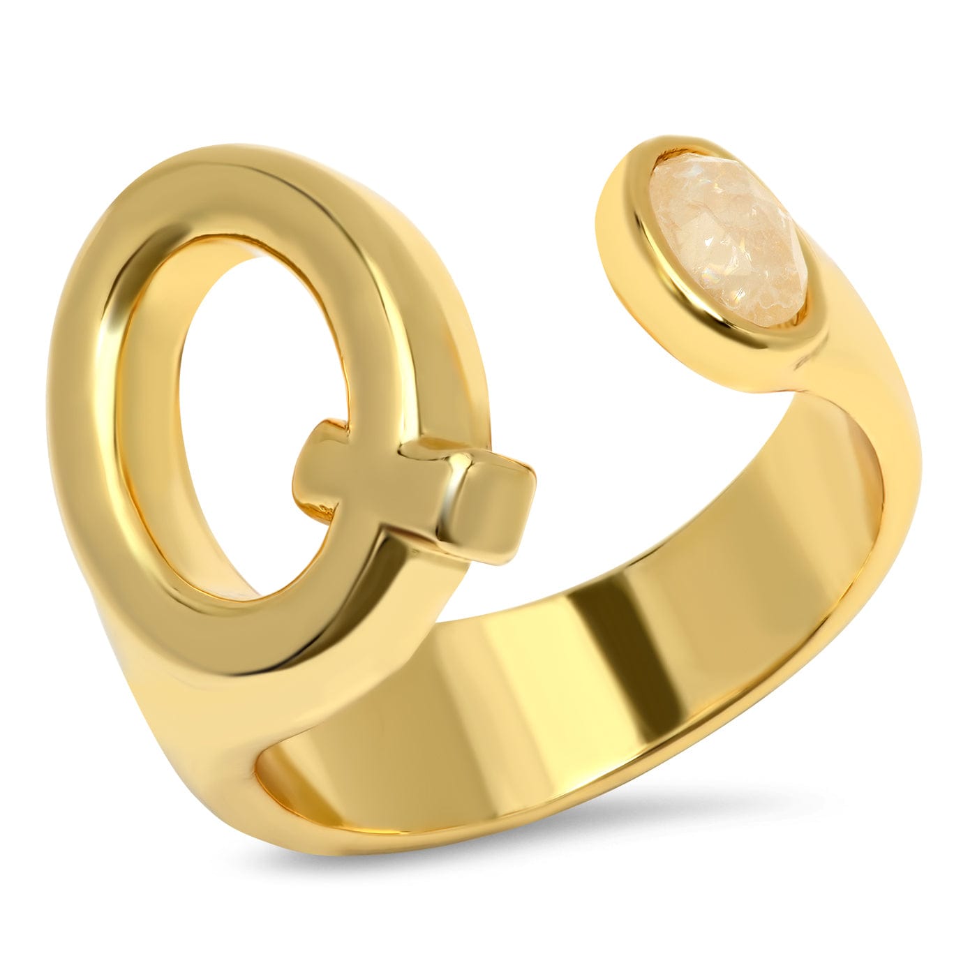 TAI JEWELRY Rings Q Initial Wrap Ring