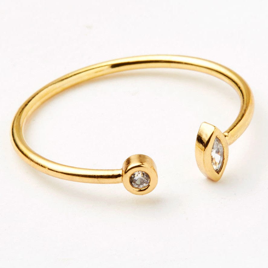 TAI JEWELRY Rings Gold Open Round And Tear Ring